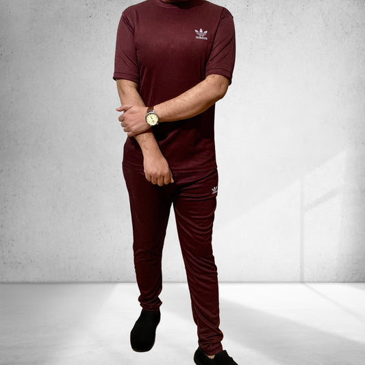 Adi Maroon Tracksuit – Fish Fabric